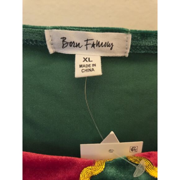 Born Famous Dress Elf Holiday Green Short Tutu Sleeveless Lined Size XL - Picture 4 of 13